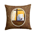 Bull Terrier Decorative Throw Pillow 14x14 Indoor Outdoor Accent Cushion, Fabric Cover with Insert for Sofa, Bed, Porch & Living Room