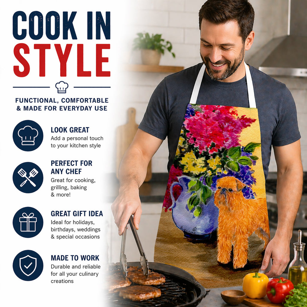 Brussels Griffon Apron Cooking Kitchen Server Baking Crafts Gardening for Adult Women Men, Unisex, Large, Multicolor