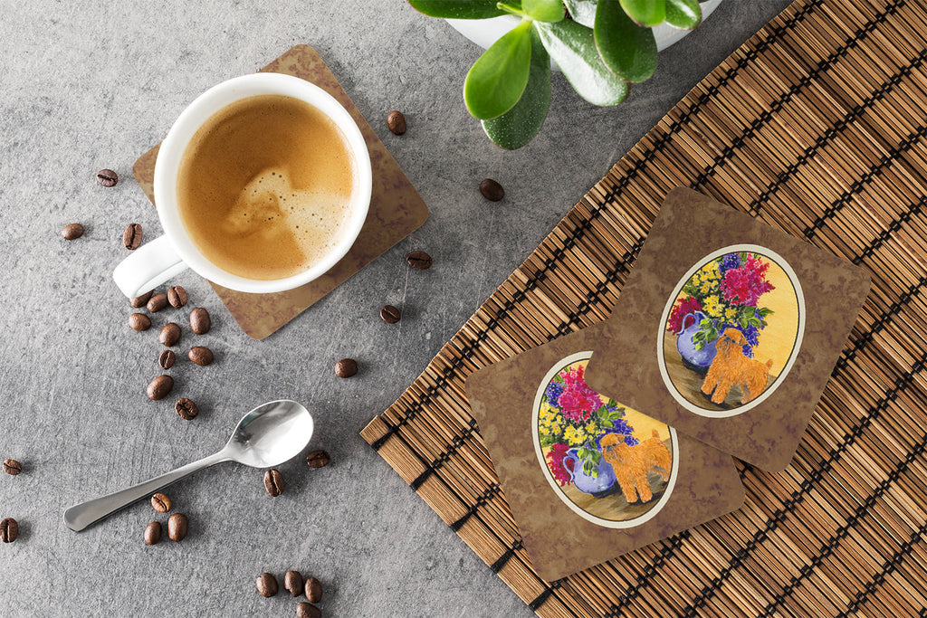 Brussels Griffon Foam Coasters Set of 4 Cup Coasters for Indoor Outdoor, Tabletop Protection, Anti Slip, Mouse pad Material