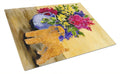 Brussels Griffon Cutting Board Tempered Glass Kitchen Cutting Surface, Heat Resistant Chopping, Non-Slip Feet, Food Prep & Serving