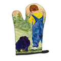 Little Boy with his  Pomeranian Oven Mitt Heat Resistant Thick Oven Mitt for Hot Pans and Oven, Kitchen Mitt Protect Hands, Cooking Baking Glove