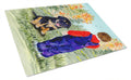 Tibetan Mastiff Cutting Board Tempered Glass Kitchen Cutting Surface, Heat Resistant Chopping, Non-Slip Feet, Food Prep & Serving