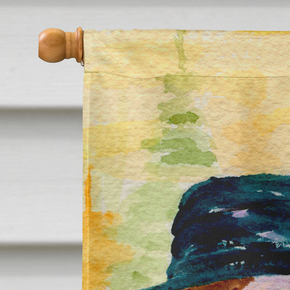 Lady driving with her Yorkie House Flag 28x40 Porch Sleeve Pole Decorative Outside Yard Banner Artwork Wall Hanging, Polyester