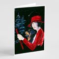 Lady driving with her Rottweiler Greeting Cards Pack of 8 Blank Cards with Envelopes Whimsical A7 Size 5x7