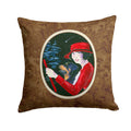 Lady driving with her Rottweiler Decorative Throw Pillow 14x14 Indoor Outdoor Accent Cushion, Fabric Cover with Insert for Sofa, Bed, Porch & Living Room