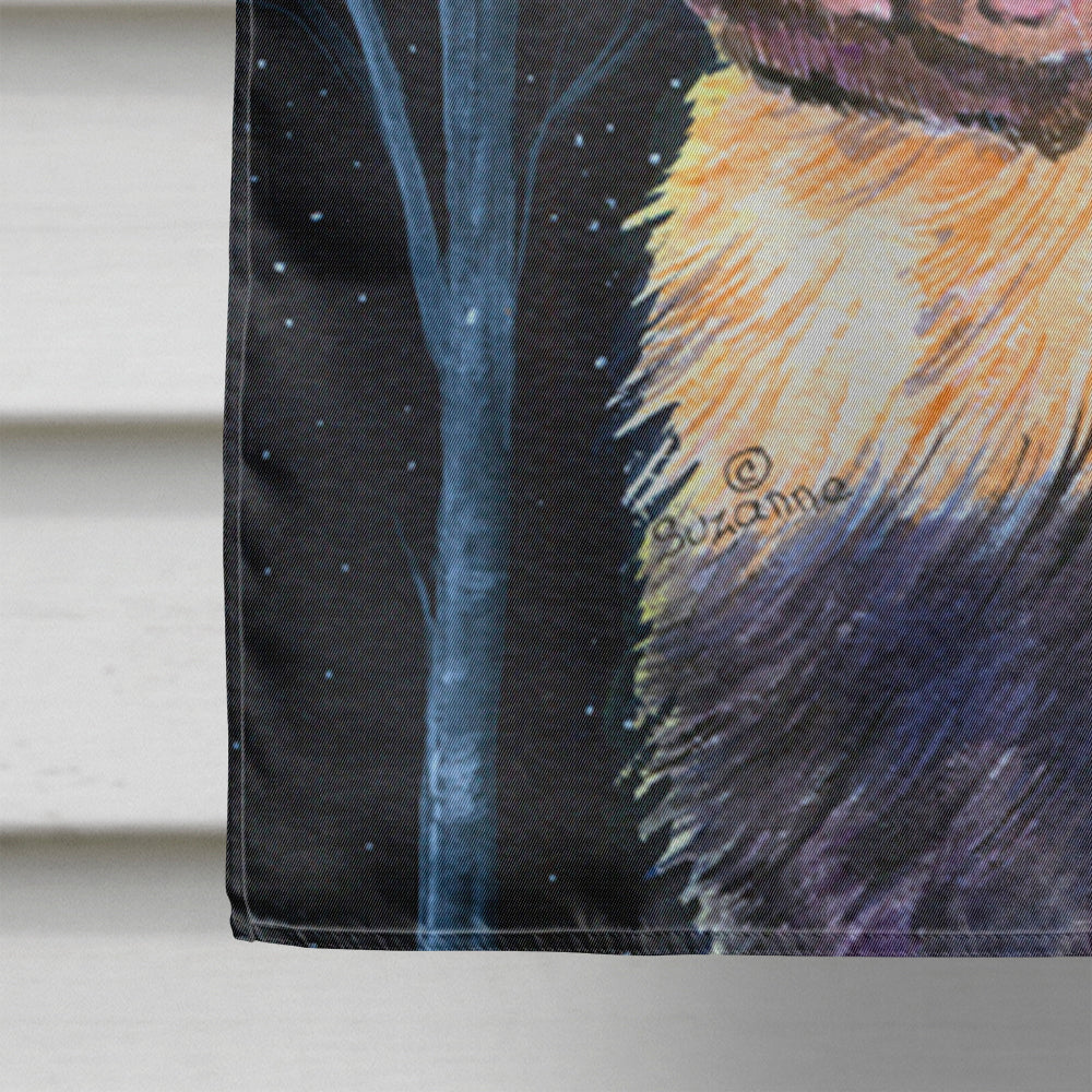 Starry Night Tibetan Mastiff House Flag 28x40 Porch Sleeve Pole Decorative Outside Yard Banner Artwork Wall Hanging, Polyester
