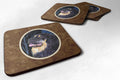 Starry Night Tibetan Mastiff Foam Coasters Set of 4 Cup Coasters for Indoor Outdoor, Tabletop Protection, Anti Slip, Mouse pad Material