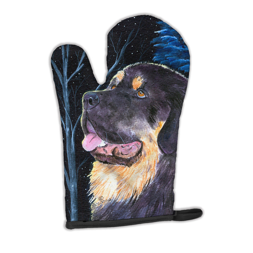 Starry Night Tibetan Mastiff Oven Mitt Heat Resistant Thick Oven Mitt for Hot Pans and Oven, Kitchen Mitt Protect Hands, Cooking Baking Glove