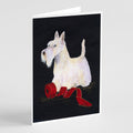 Scottish Terrier Greeting Cards Pack of 8 Blank Cards with Envelopes Whimsical A7 Size 5x7