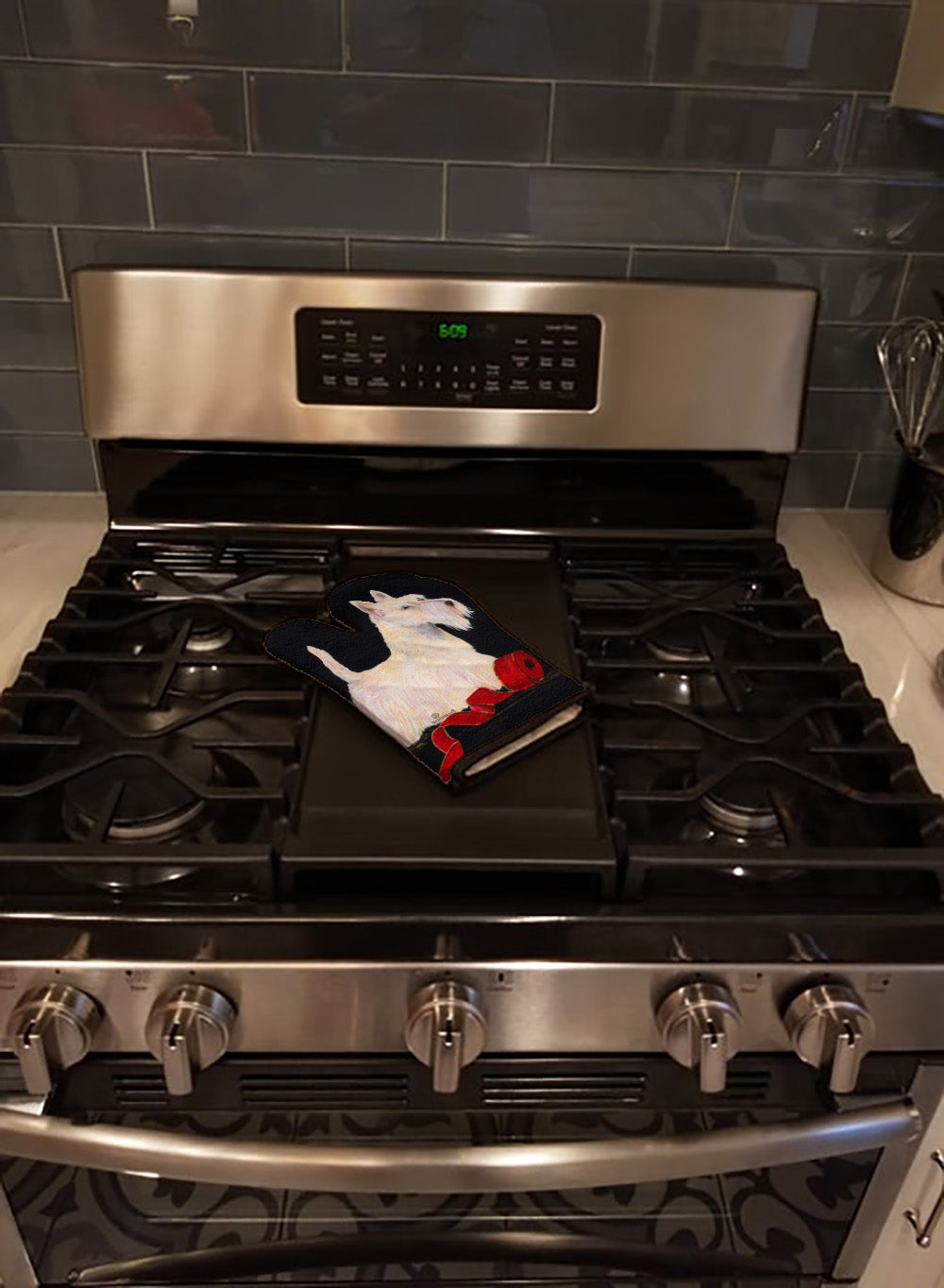 Scottish Terrier Oven Mitt Heat Resistant Thick Oven Mitt for Hot Pans and Oven, Kitchen Mitt Protect Hands, Cooking Baking Glove