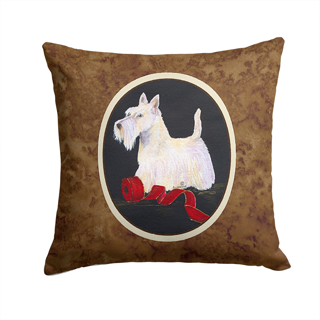 Scottish Terrier Decorative Throw Pillow 14x14 Indoor Outdoor Accent Cushion, Fabric Cover with Insert for Sofa, Bed, Porch & Living Room