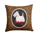 Scottish Terrier Decorative Throw Pillow 14x14 Indoor Outdoor Accent Cushion, Fabric Cover with Insert for Sofa, Bed, Porch & Living Room