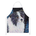 Starry Night Border Collie Apron Cooking Kitchen Server Baking Crafts Gardening for Adult Women Men, Unisex, Large, Multicolor