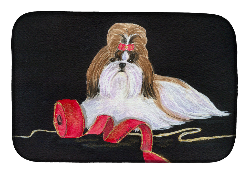 Shih Tzu Dish Drying Mat Absorbent Dish Drying Mat Pad for Kitchen Counter Dish Drainer Mat for Countertop, 14 x 21", Multicolor
