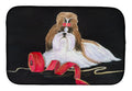 Shih Tzu Dish Drying Mat Absorbent Dish Drying Mat Pad for Kitchen Counter Dish Drainer Mat for Countertop, 14 x 21", Multicolor