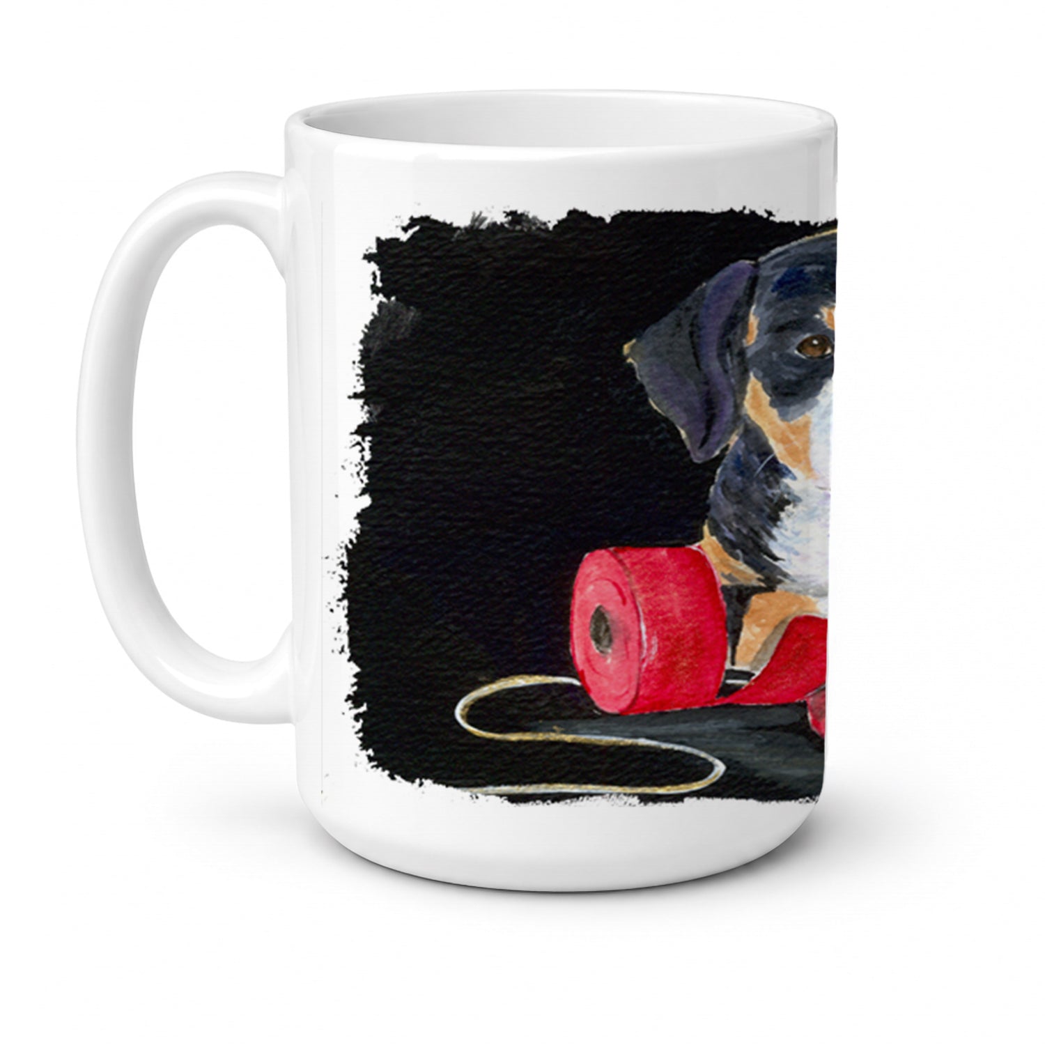 Entlebucher Mountain Dog Ceramic Coffee Mug 15 oz Decorative Large C Handle Mug Cup for Tea, Cocoa Hot Chocolate
