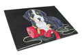 Entlebucher Mountain Dog Cutting Board Tempered Glass Kitchen Cutting Surface, Heat Resistant Chopping, Non-Slip Feet, Food Prep & Serving
