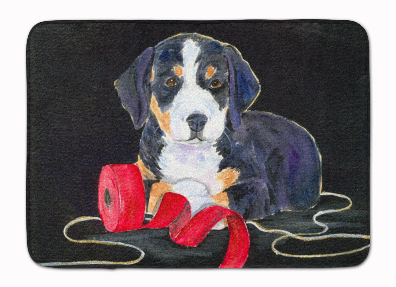 Entlebucher Mountain Dog Memory Foam Kitchen Mat Machine Washable Anti-Fatigue Cushion Comfort Bath or Kitchen Rug