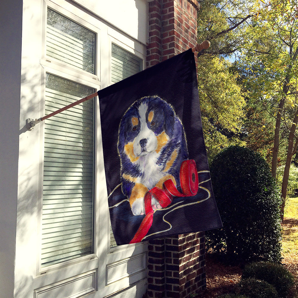Bernese Mountain Dog House Flag 28x40 Porch Sleeve Pole Decorative Outside Yard Banner Artwork Wall Hanging, Polyester