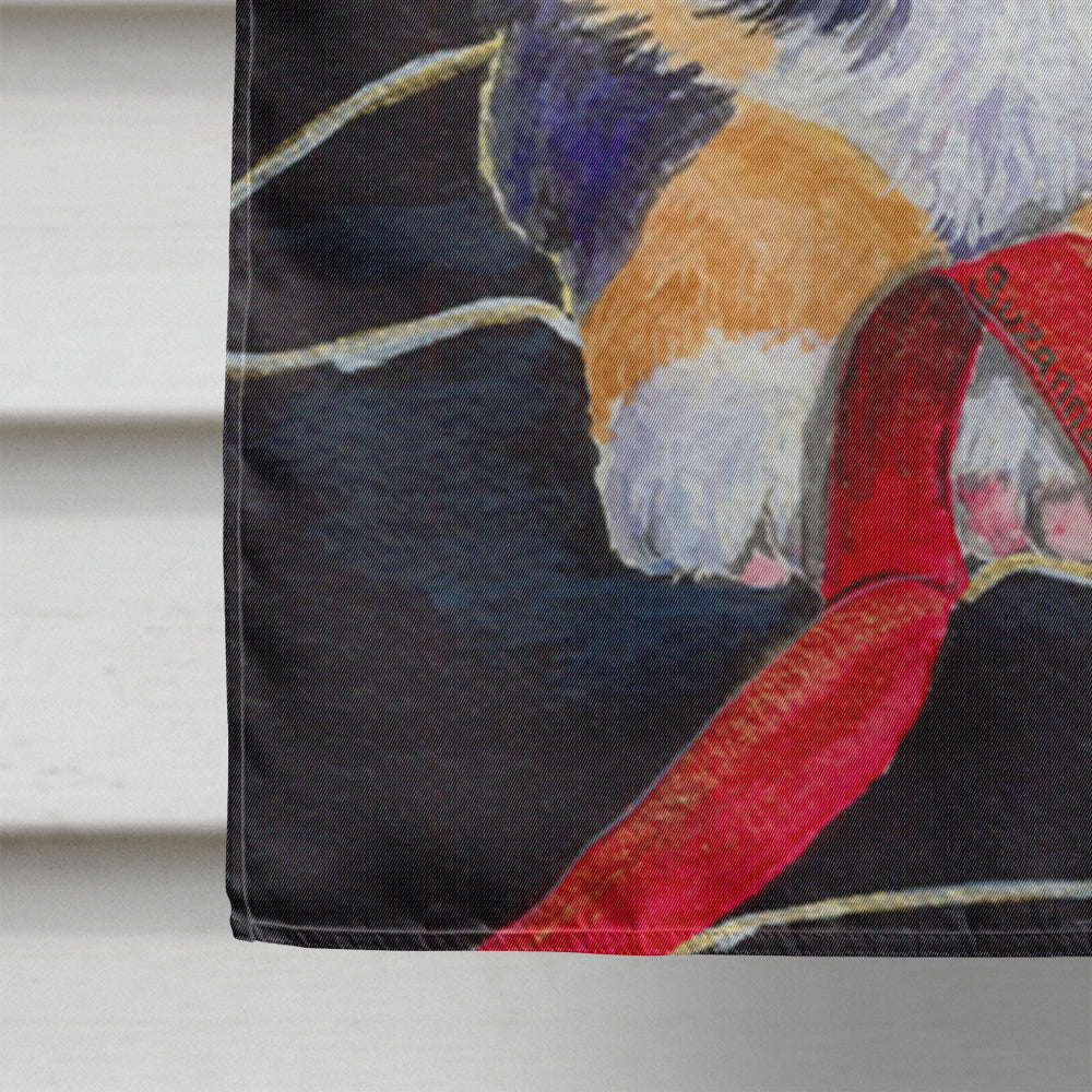 Bernese Mountain Dog House Flag 28x40 Porch Sleeve Pole Decorative Outside Yard Banner Artwork Wall Hanging, Polyester