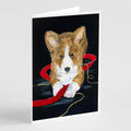 Corgi Greeting Cards Pack of 8 Blank Cards with Envelopes Whimsical A7 Size 5x7