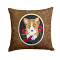 Corgi Decorative Throw Pillow 14x14 Indoor Outdoor Accent Cushion, Fabric Cover with Insert for Sofa, Bed, Porch & Living Room