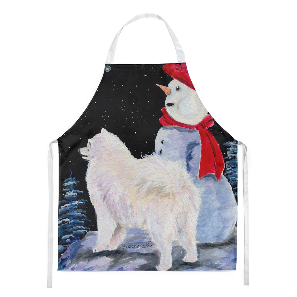 Samoyed Apron Cooking Kitchen Server Baking Crafts Gardening for Adult Women Men, Unisex, Large, Multicolor