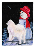 Samoyed House Flag 28x40 Porch Sleeve Pole Decorative Outside Yard Banner Artwork Wall Hanging, Polyester