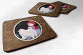 Samoyed Foam Coasters Set of 4 Cup Coasters for Indoor Outdoor, Tabletop Protection, Anti Slip, Mouse pad Material