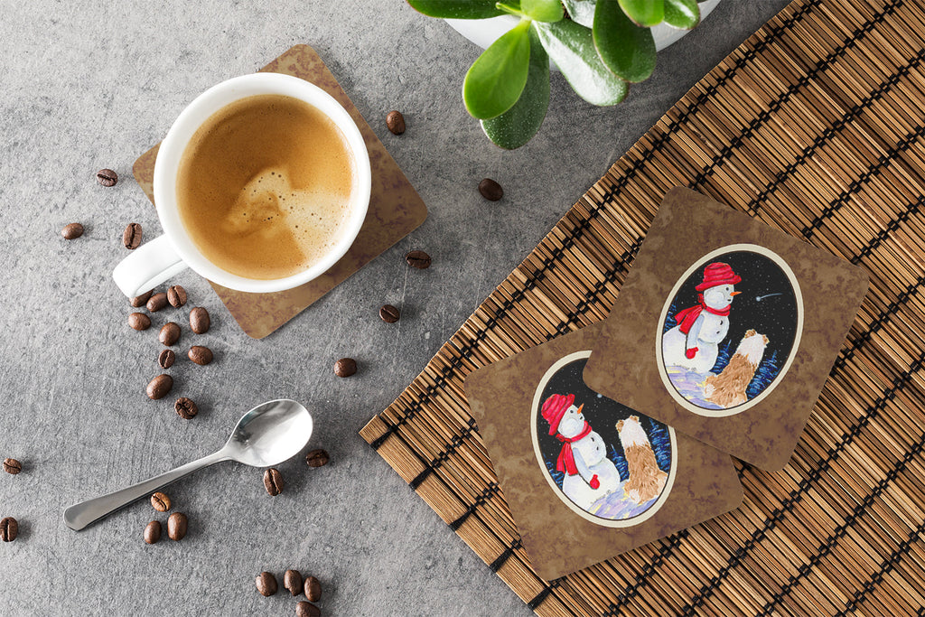 Australian Shepherd Foam Coasters Set of 4 Cup Coasters for Indoor Outdoor, Tabletop Protection, Anti Slip, Mouse pad Material