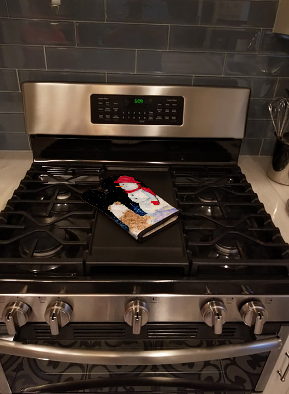 Australian Shepherd Oven Mitt Heat Resistant Thick Oven Mitt for Hot Pans and Oven, Kitchen Mitt Protect Hands, Cooking Baking Glove