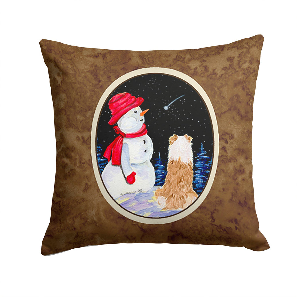 Australian Shepherd Decorative Throw Pillow 14x14 Indoor Outdoor Accent Cushion, Fabric Cover with Insert for Sofa, Bed, Porch & Living Room