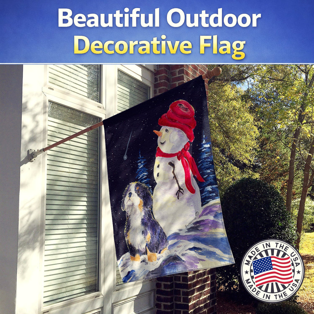 Bernese Mountain Dog House Flag 28x40 Porch Sleeve Pole Decorative Outside Yard Banner Artwork Wall Hanging, Polyester
