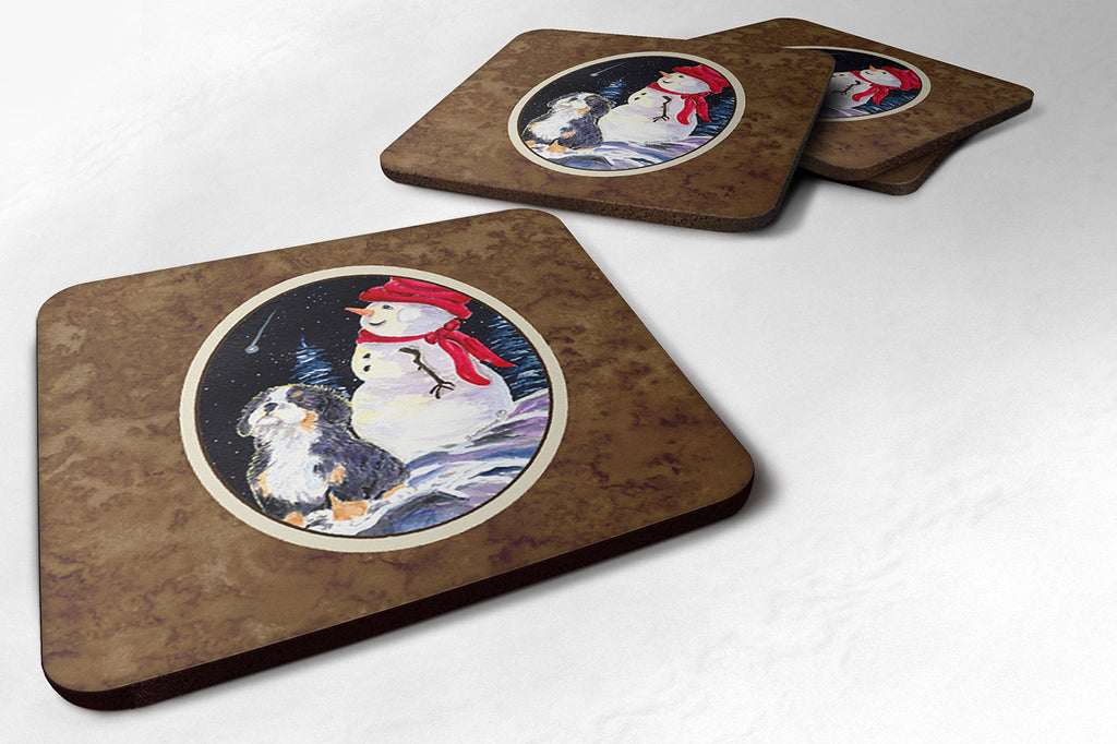 Bernese Mountain Dog Foam Coasters Set of 4 Cup Coasters for Indoor Outdoor, Tabletop Protection, Anti Slip, Mouse pad Material