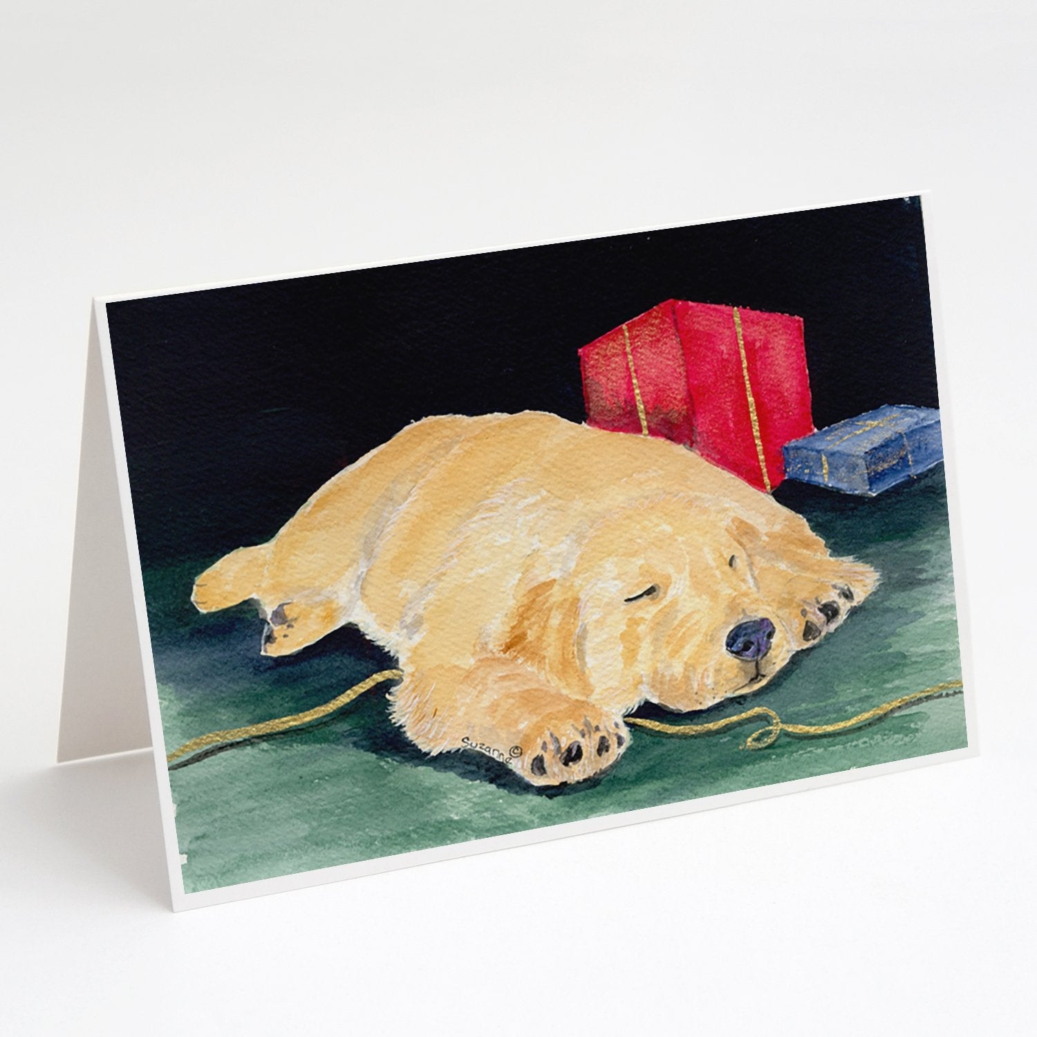 Golden Retriever Greeting Cards Pack of 8 Blank Cards with Envelopes Whimsical A7 Size 5x7