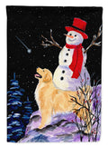 Golden Retriever House Flag 28x40 Porch Sleeve Pole Decorative Outside Yard Banner Artwork Wall Hanging, Polyester