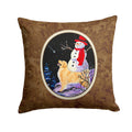 Golden Retriever Decorative Throw Pillow 14x14 Indoor Outdoor Accent Cushion, Fabric Cover with Insert for Sofa, Bed, Porch & Living Room
