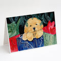 Golden Retriever Greeting Cards Pack of 8 Blank Cards with Envelopes Whimsical A7 Size 5x7
