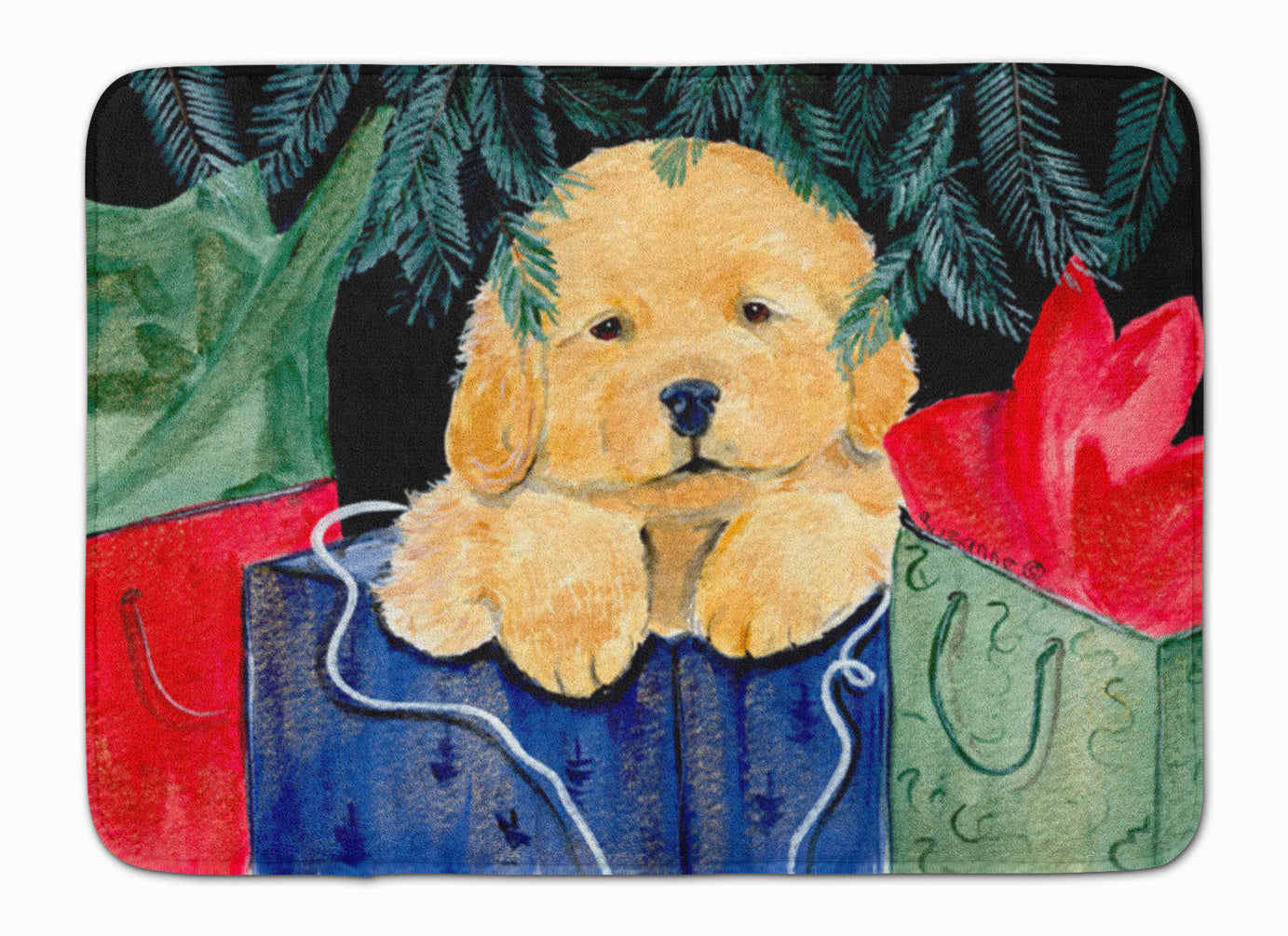 Golden Retriever Memory Foam Kitchen Mat Machine Washable Anti-Fatigue Cushion Comfort Bath or Kitchen Rug