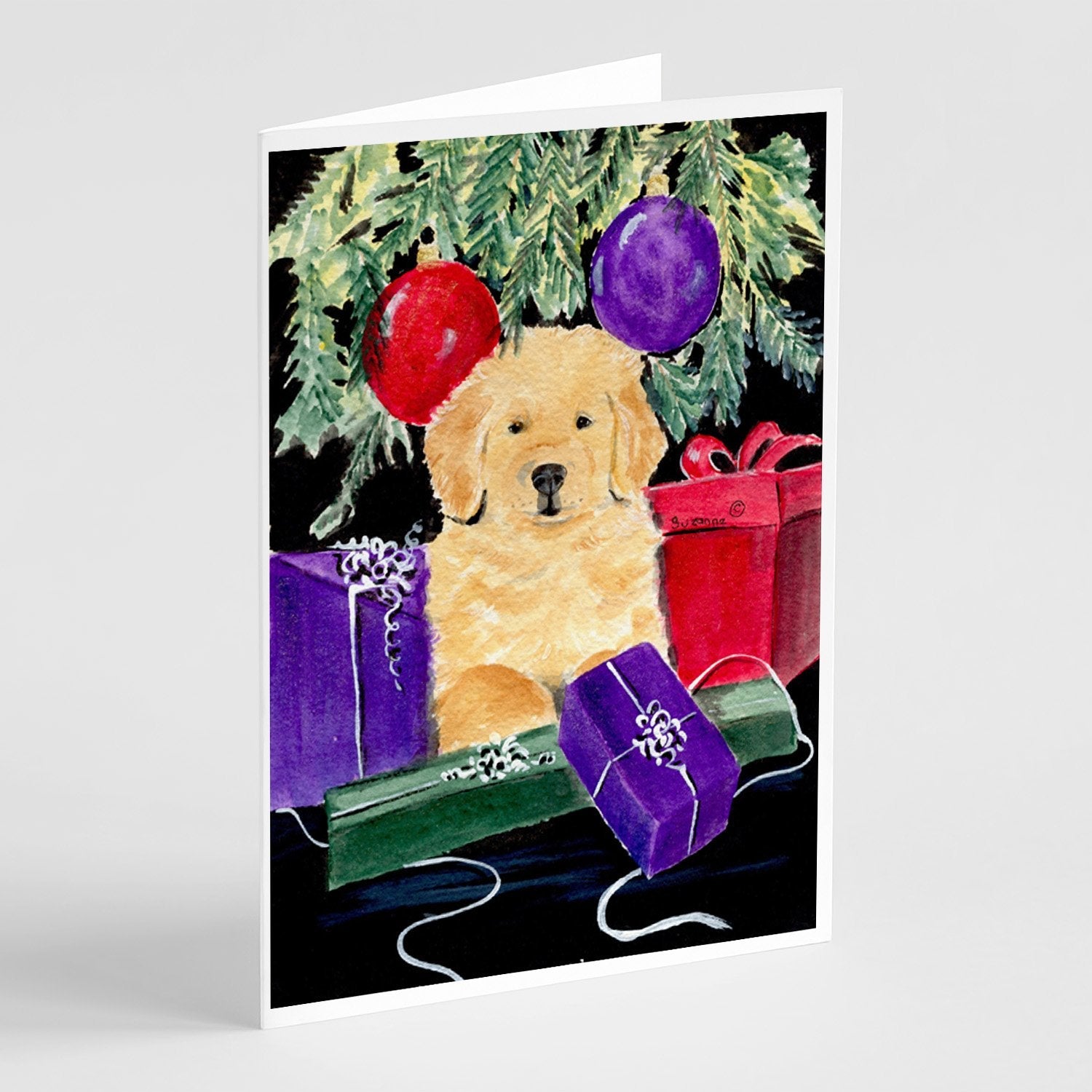 Golden Retriever Greeting Cards Pack of 8 Blank Cards with Envelopes Whimsical A7 Size 5x7