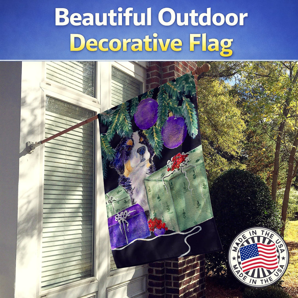 Bernese Mountain Dog House Flag 28x40 Porch Sleeve Pole Decorative Outside Yard Banner Artwork Wall Hanging, Polyester