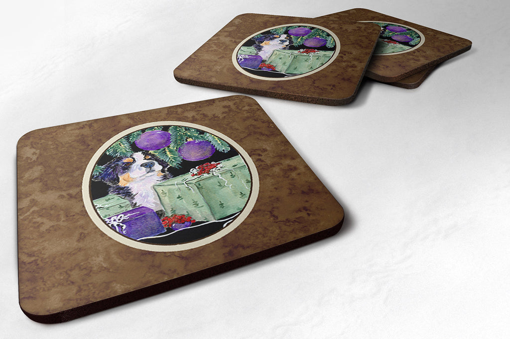 Bernese Mountain Dog Foam Coasters Set of 4 Cup Coasters for Indoor Outdoor, Tabletop Protection, Anti Slip, Mouse pad Material
