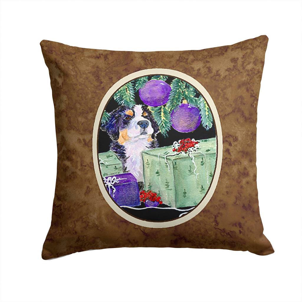Bernese Mountain Dog Decorative Throw Pillow 14x14 Indoor Outdoor Accent Cushion, Fabric Cover with Insert for Sofa, Bed, Porch & Living Room