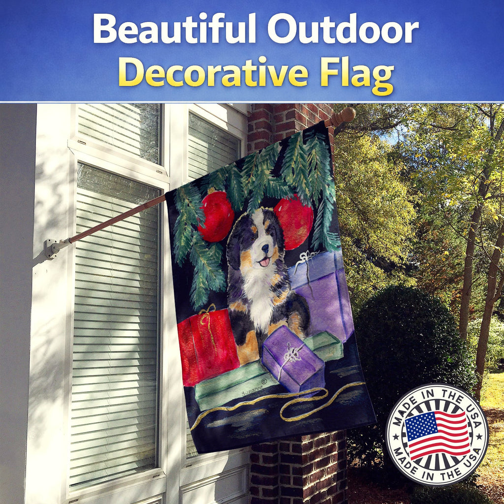 Bernese Mountain Dog House Flag 28x40 Porch Sleeve Pole Decorative Outside Yard Banner Artwork Wall Hanging, Polyester