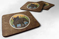 French Bulldog Foam Coasters Set of 4 Cup Coasters for Indoor Outdoor, Tabletop Protection, Anti Slip, Mouse pad Material