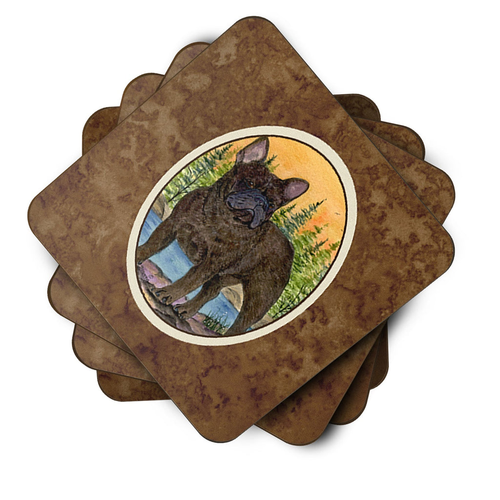 French Bulldog Foam Coasters Set of 4 Cup Coasters for Indoor Outdoor, Tabletop Protection, Anti Slip, Mouse pad Material