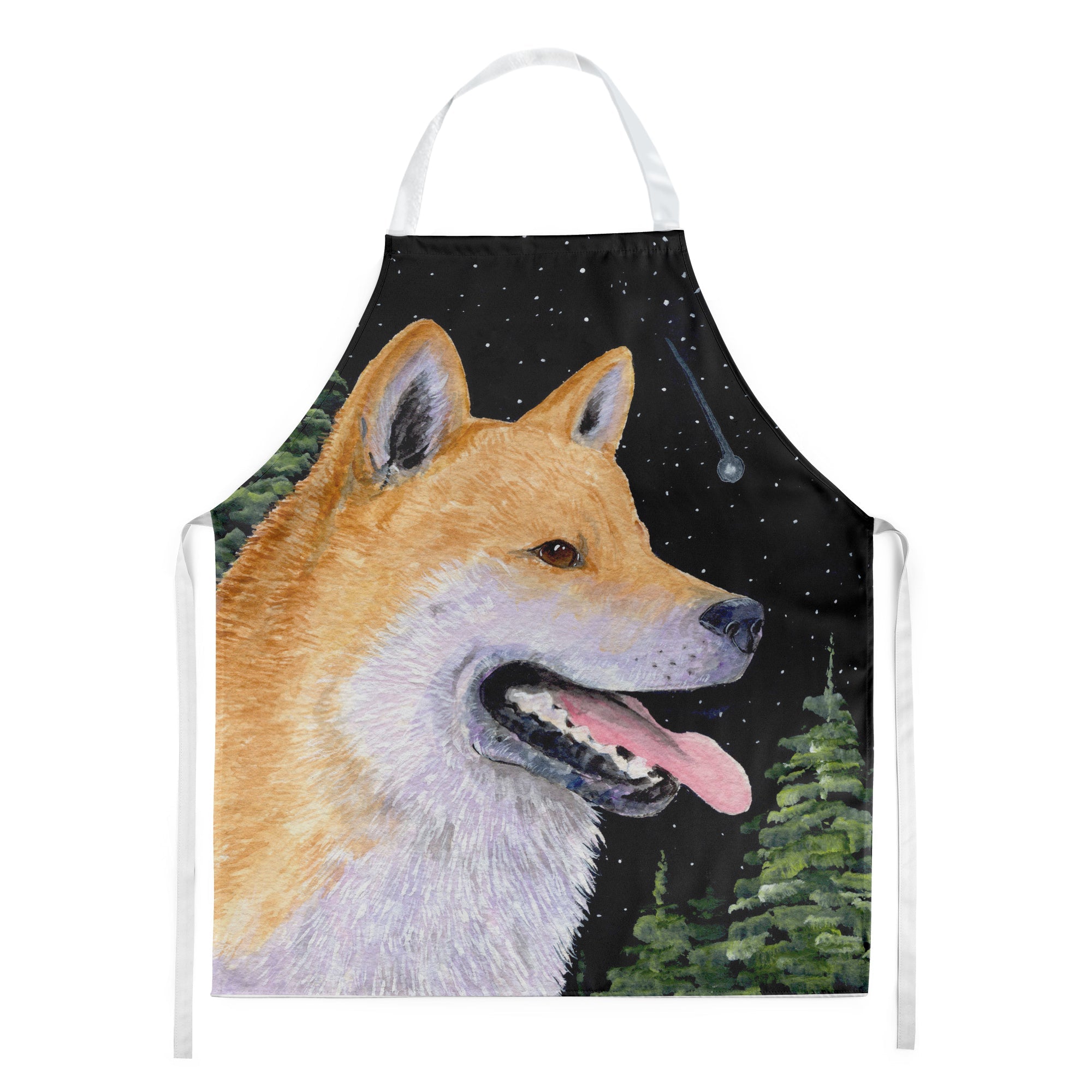 Shiba Inu Apron Cooking Kitchen Server Baking Crafts Gardening for Adult Women Men, Unisex, Large, Multicolor