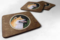 Shiba Inu Foam Coasters Set of 4 Cup Coasters for Indoor Outdoor, Tabletop Protection, Anti Slip, Mouse pad Material