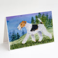 Fox Terrier Greeting Cards Pack of 8 Blank Cards with Envelopes Whimsical A7 Size 5x7