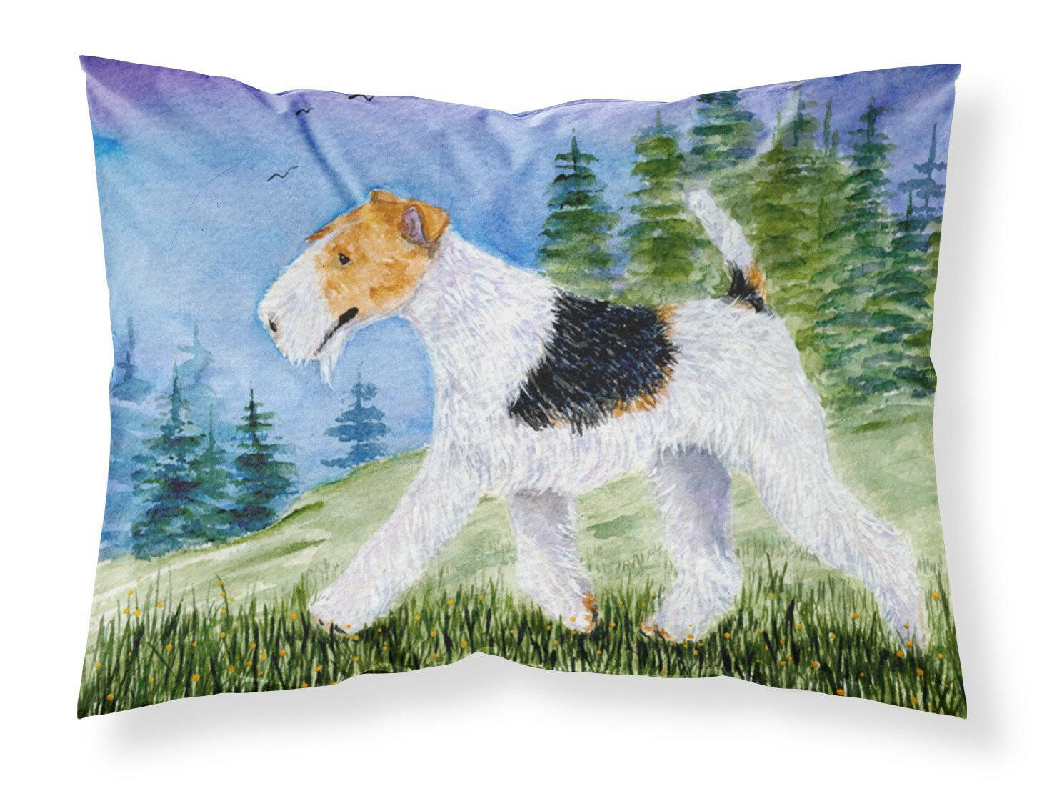 Fox Terrier Standard Pillowcase Lightweight Super Soft Easy Care Decorative Artwork Pillowcase, Standard